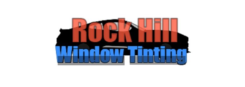 A logo for rock hill window tinting on a white background