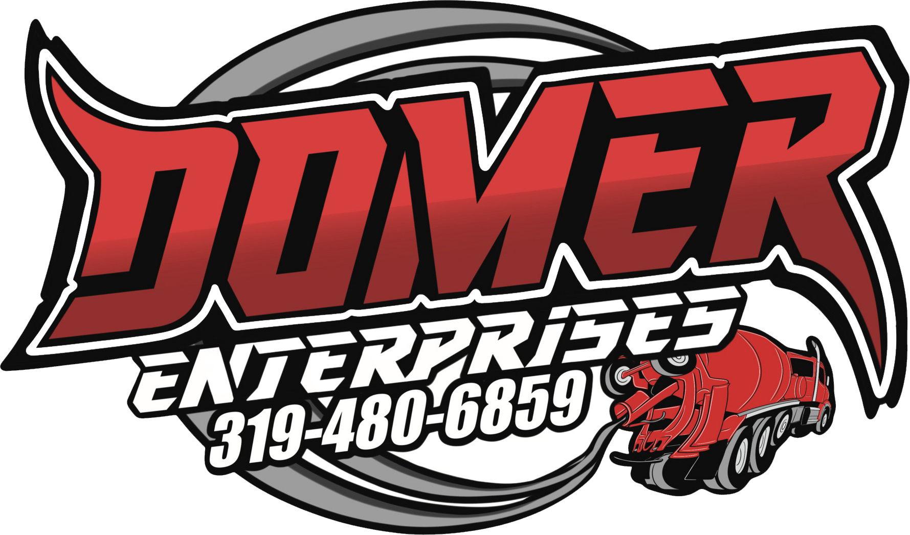 A logo for a company called domer enterprises