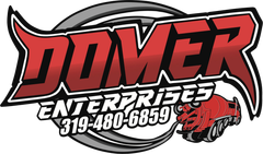 A logo for a company called domer enterprises