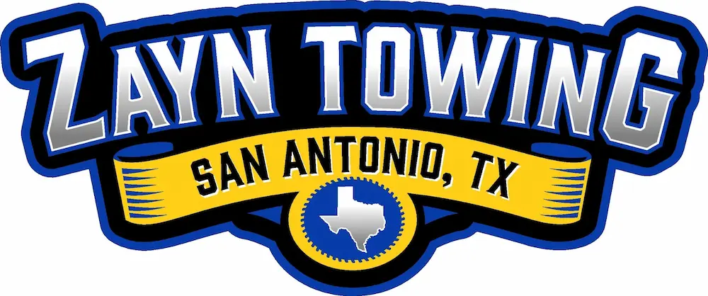 The logo for zayn towing in san antonio , tx