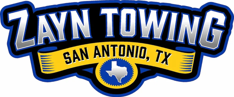 The logo for zayn towing in san antonio , tx
