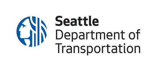Seattle Department of Transportation logo: a blue circle with a profile and text