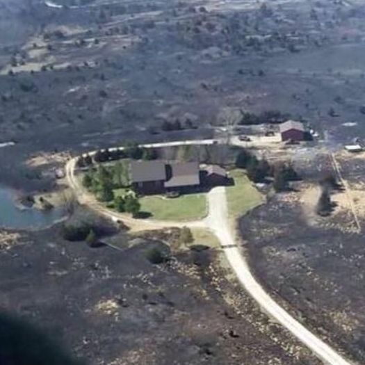 house preserved from grass fire due to defensible space 