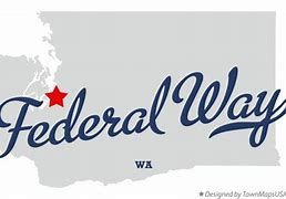 Federal way graphic on WA state map