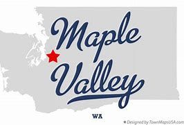 Washington map with Maple Valley stgar graphic