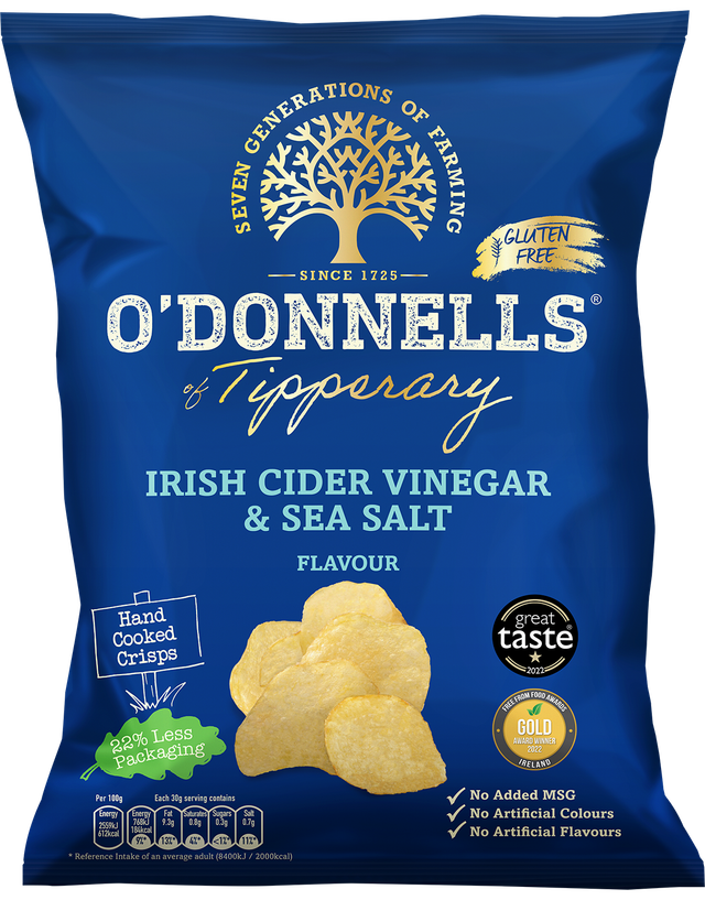 Irish Cider Vinegar & Sea Salt Flavour From O'Donnells Of Tipperary