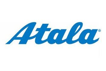 Logo "Atala" blu su sfondo bianco.