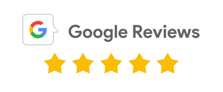 a google reviews logo with five stars on a white background .