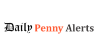 the daily penny alerts logo is on a white background .