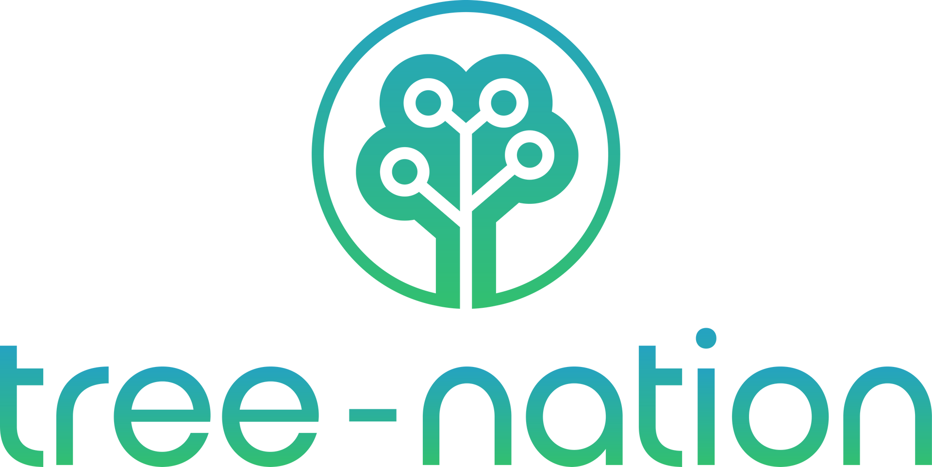 a logo for a company called tree nation with a tree in a circle .