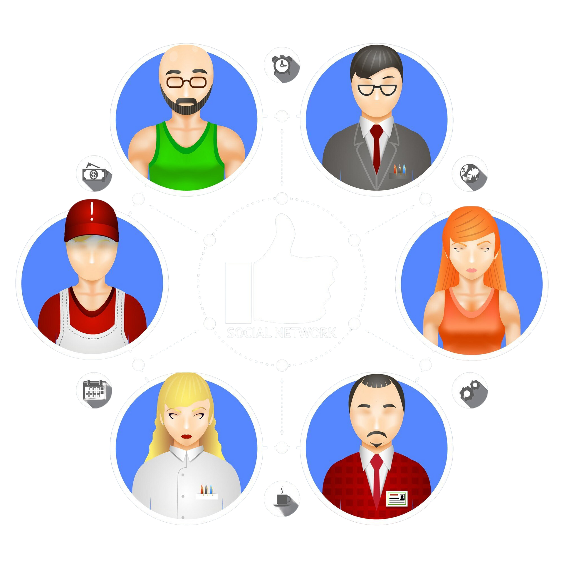 A group of people are standing in a circle.