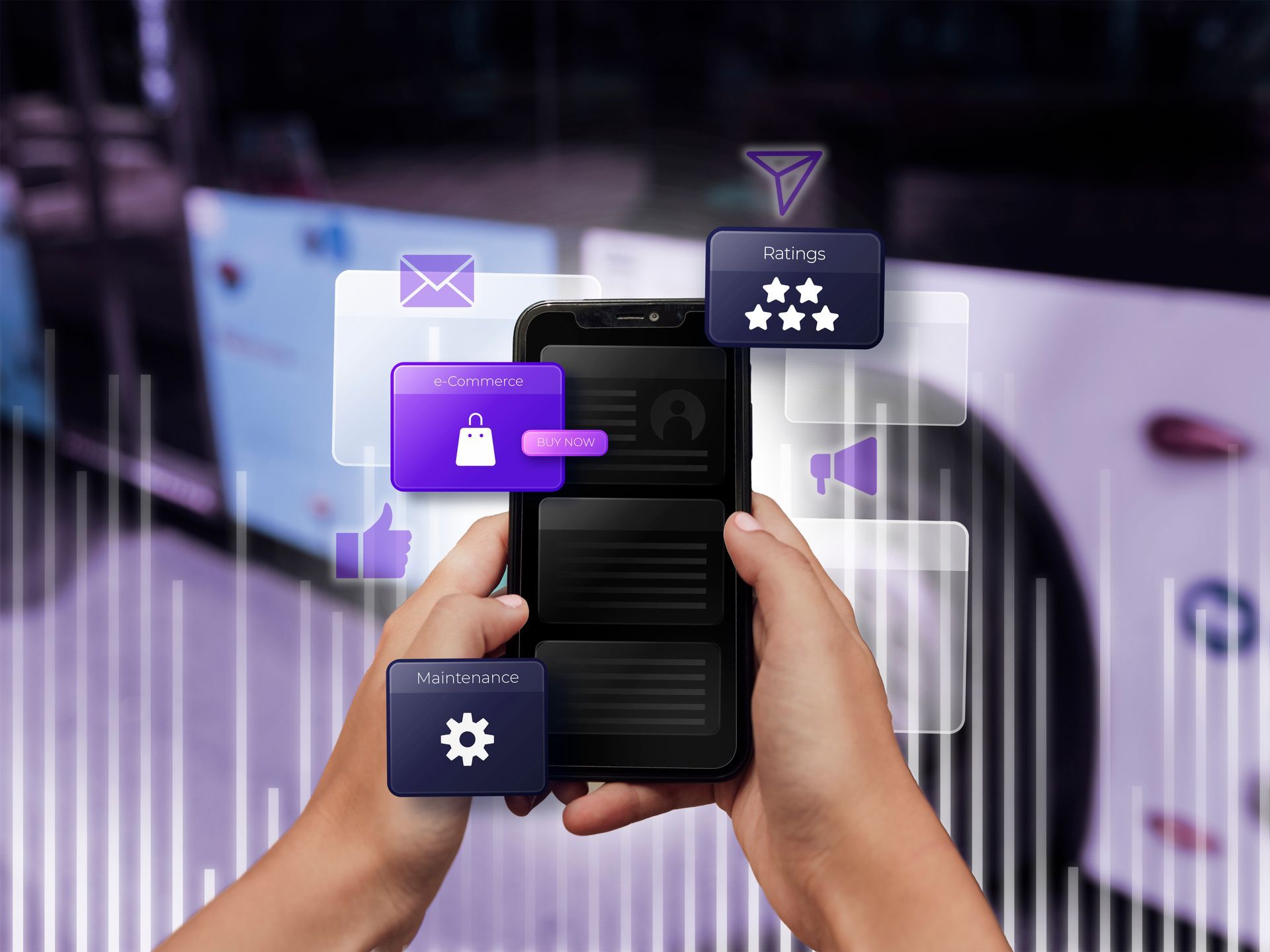 A person is holding a cell phone in their hands.