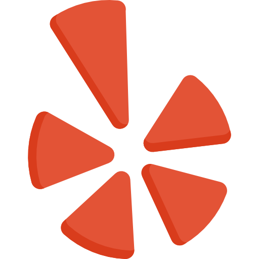 A red star shaped icon on a white background