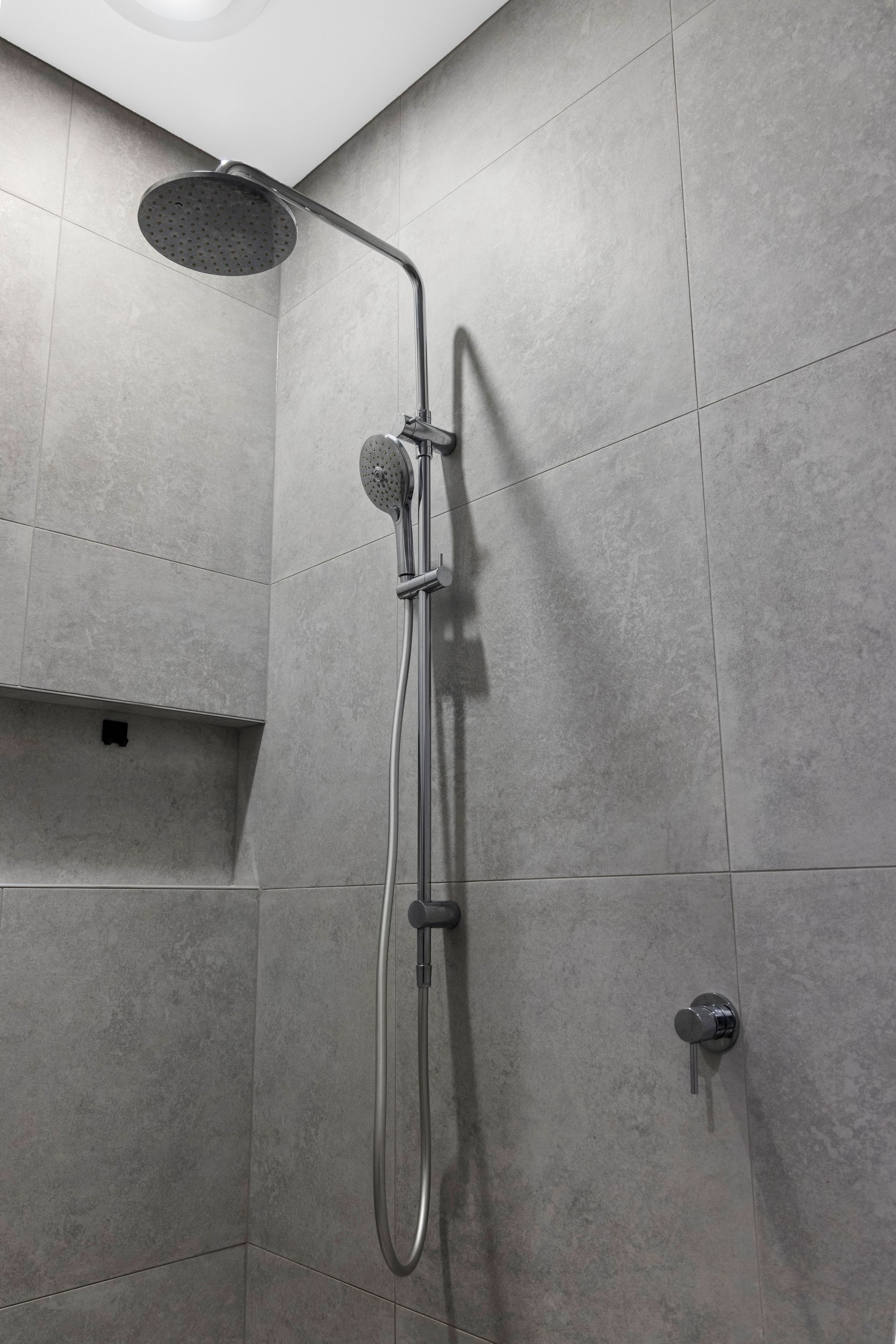 Shower With Rain Head and Handheld Sprayer — Croker Plumbing and Gas in Goulburn, NSW