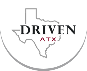 Driven ATX logo with Texas outline and city initials.