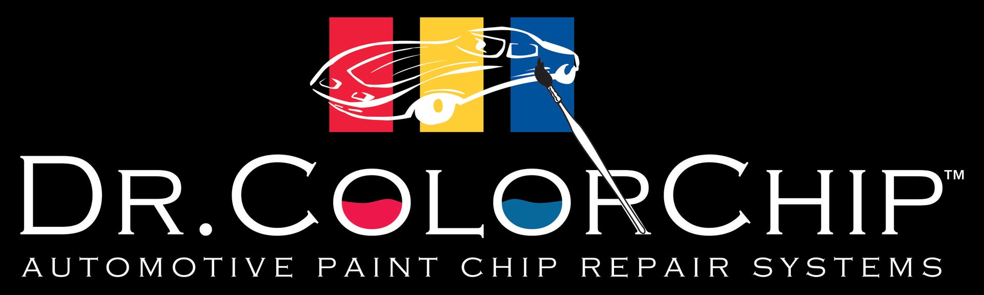 a logo for dr. colorchip automotive paint chip repair systems