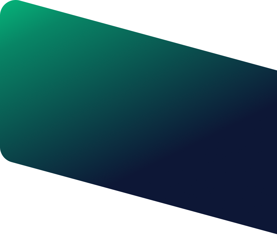 A rectangular shape with rounded corners featuring a gradient transitioning from bright green to dark navy blue | Ames Automotive STC