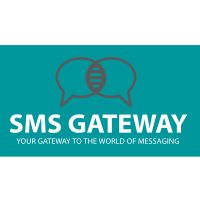 The logo for sms gateway is a gateway to the world of messaging.
