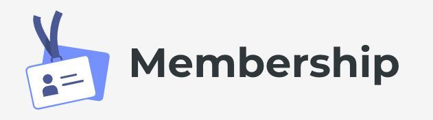 a membership logo with a badge and the word membership .