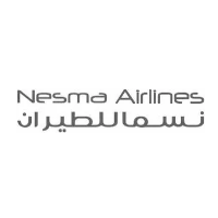 Nesma Airlines logo with text in English and Arabic.