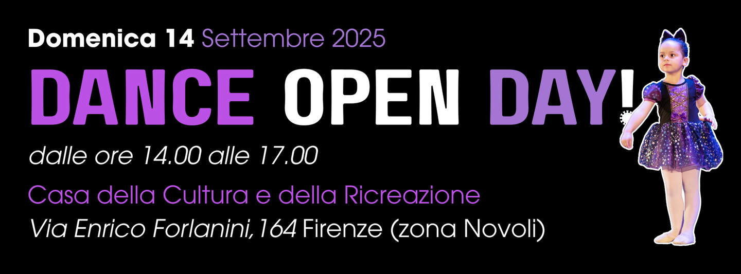 Dance Open Day domenica 14 settembre 2025 dalle ore 14.00 alle 17.00