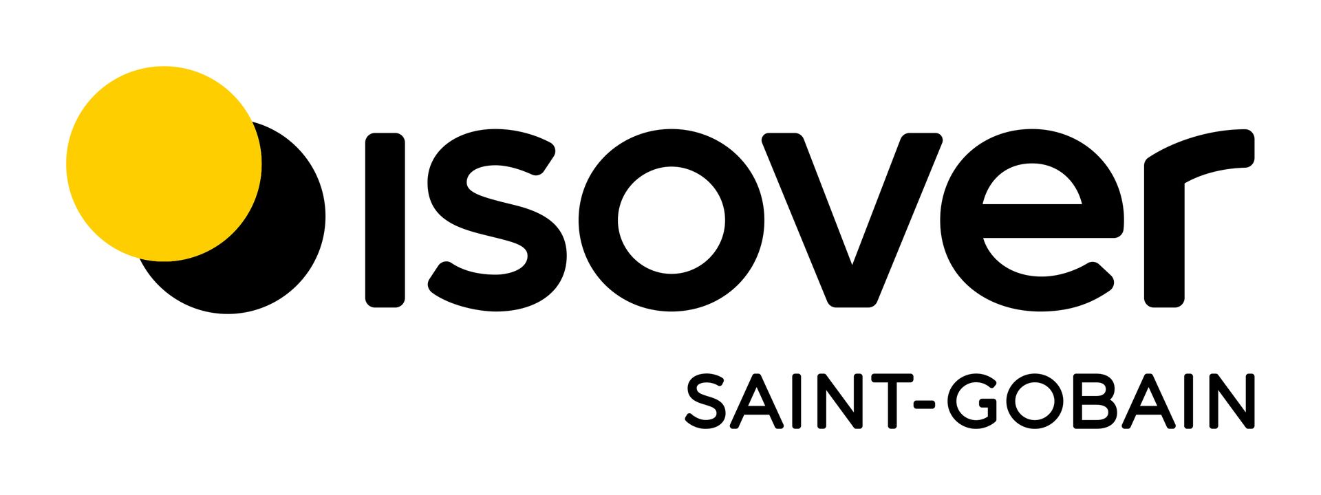 El logotipo de Isover Saint-Gobain se muestra sobre un fondo blanco.
