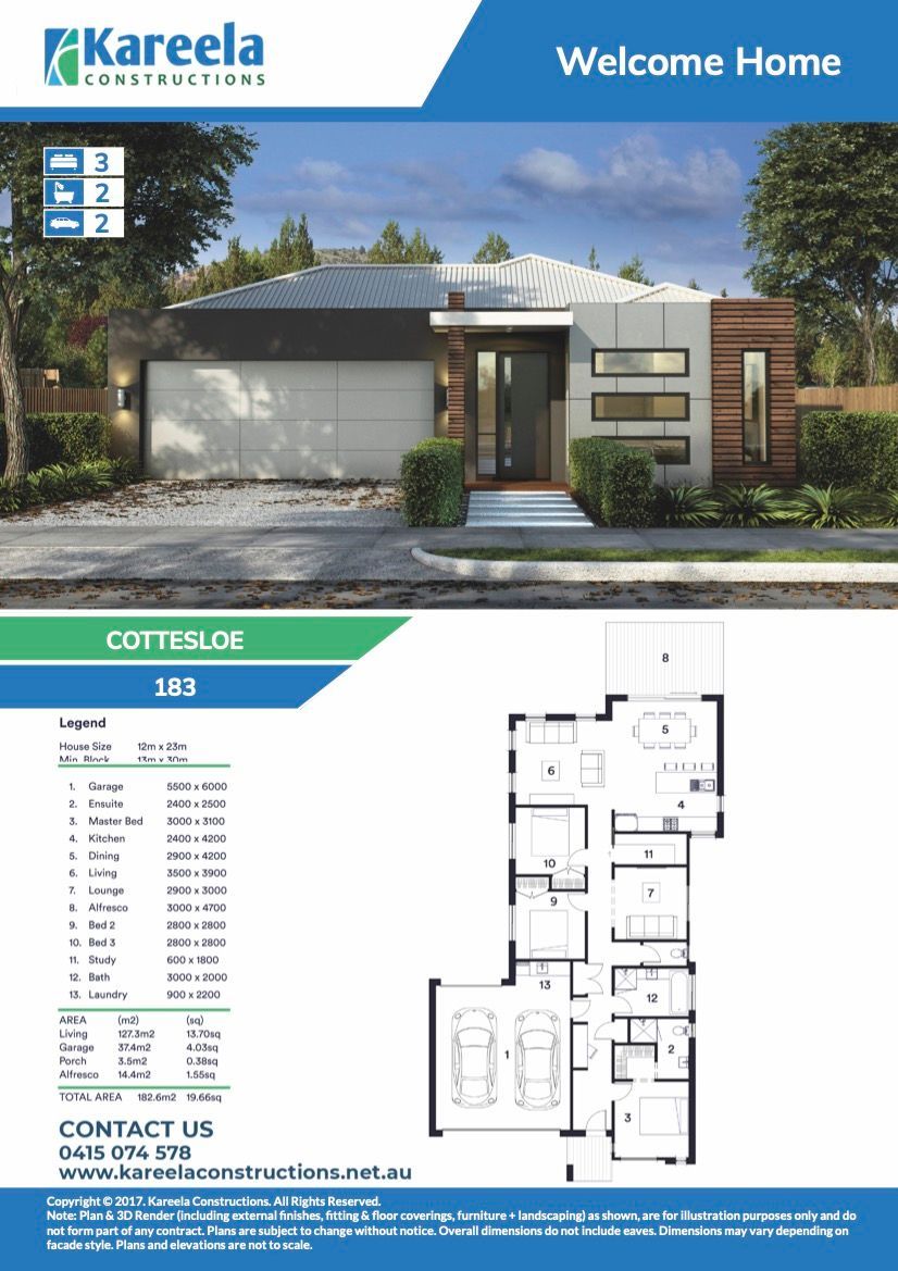 A Brochure for a White and Brown Modern House — Kareela Constructions In Hillvue, NSW