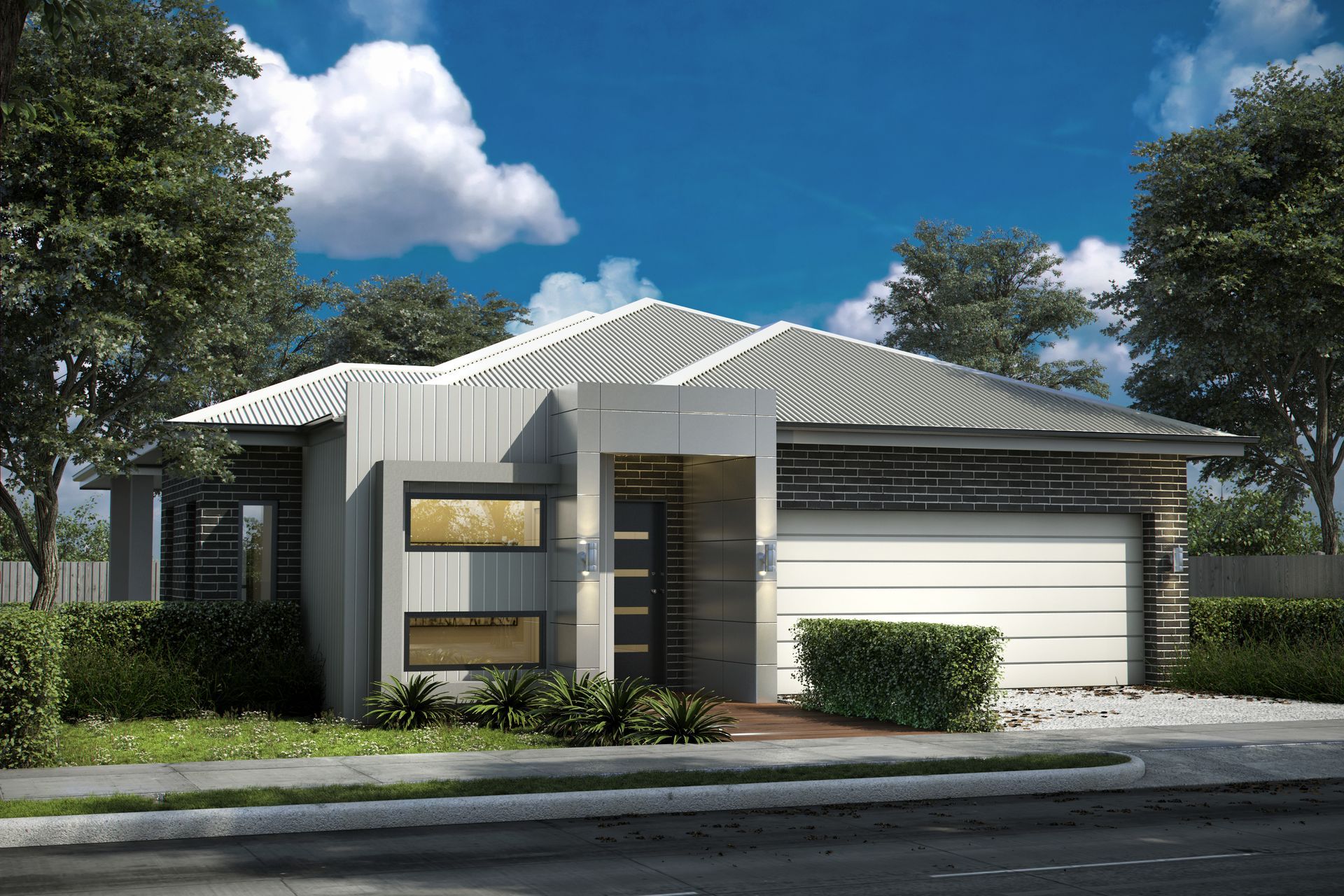 A House With a White Garage Door — Kareela Constructions In Hillvue, NSW