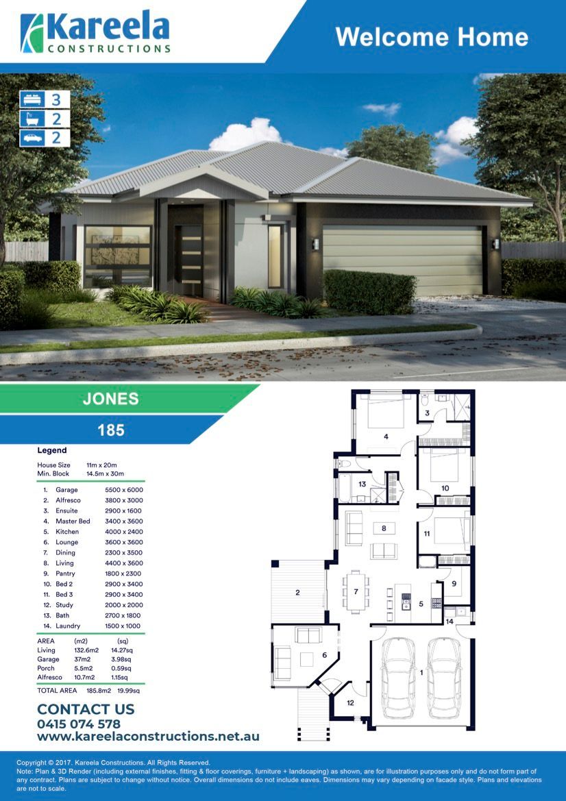 A Brochure for a House With Large Garage — Kareela Constructions In Hillvue, NSW
