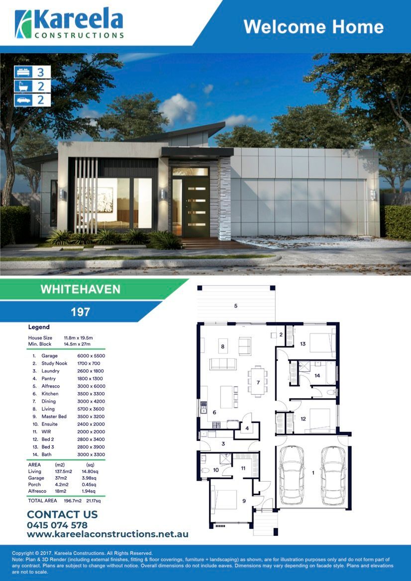 A Brochure for a House with Trees in the background — Kareela Constructions In Hillvue, NSW