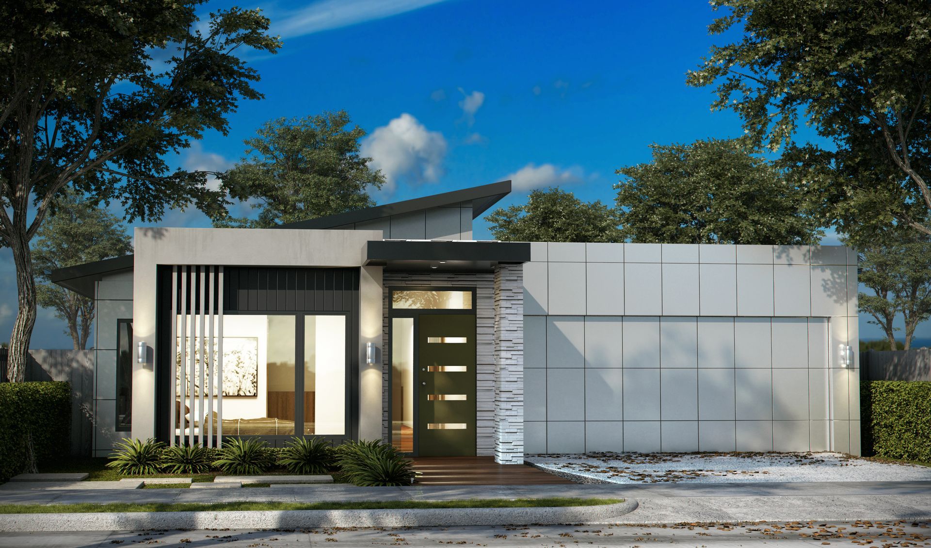 A Modern House With a Black Door — Kareela Constructions In Hillvue, NSW