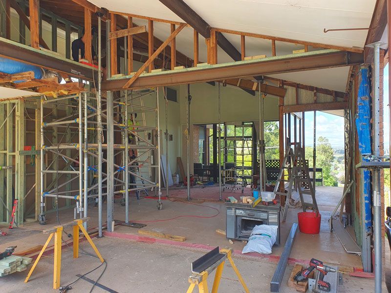 Living room under construction — Home Builders in Tamworth, NSW