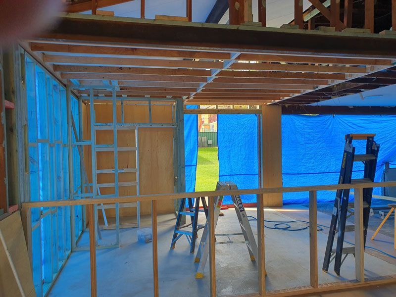Barebones of interior house being built— Home Builders in Gunnedah, NSW