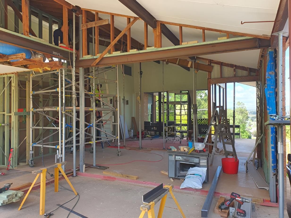 Living Room Under Construction — Kareela Constructions In Tamworth, NSW