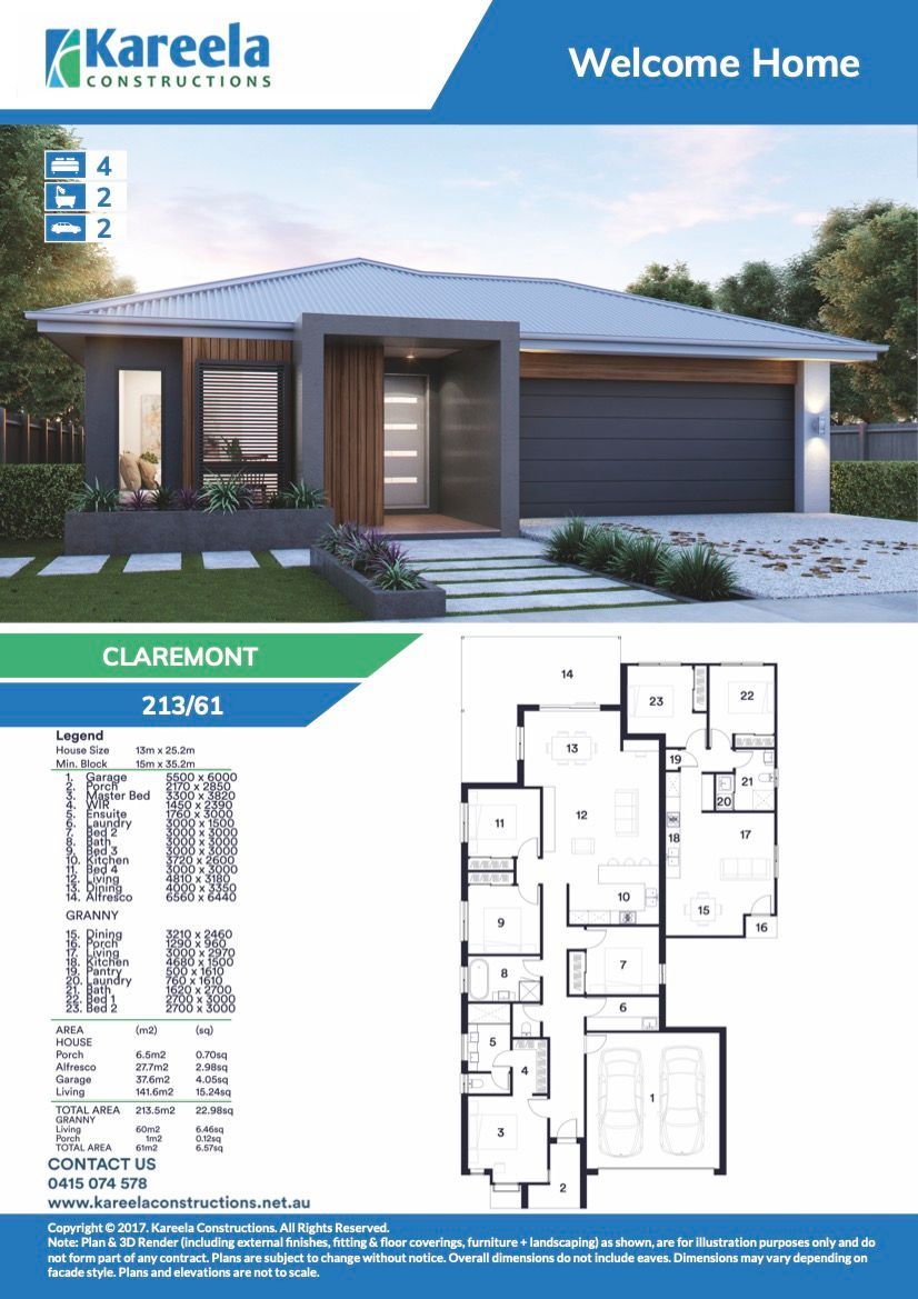 A Brochure for a House With Wide Backyard — Kareela Constructions In Hillvue, NSW