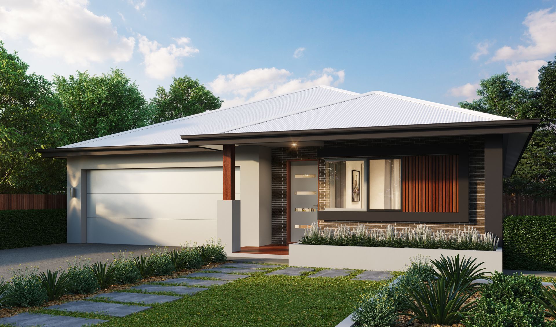 A House With a White Roof and a Garage — Kareela Constructions In Hillvue, NSW