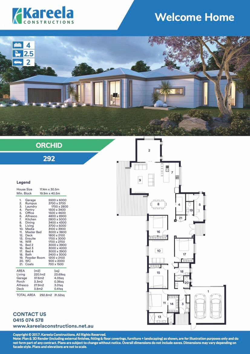 A Floor Plan of a White Large House — Kareela Constructions In Hillvue, NSW