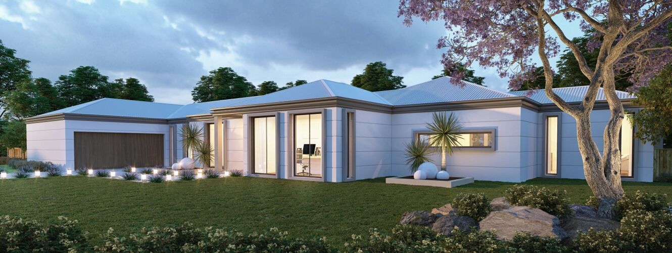 An Artist 's Impression of a White House With a Tree in Front of It — Kareela Constructions In Hillvue, NSW