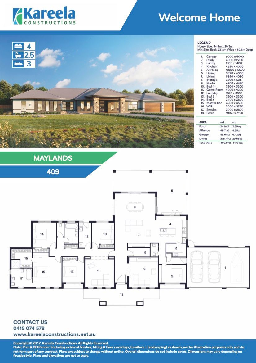 A Brochure for a House With a Picture of a House and Grass in Front — Kareela Constructions In Hillvue, NSW