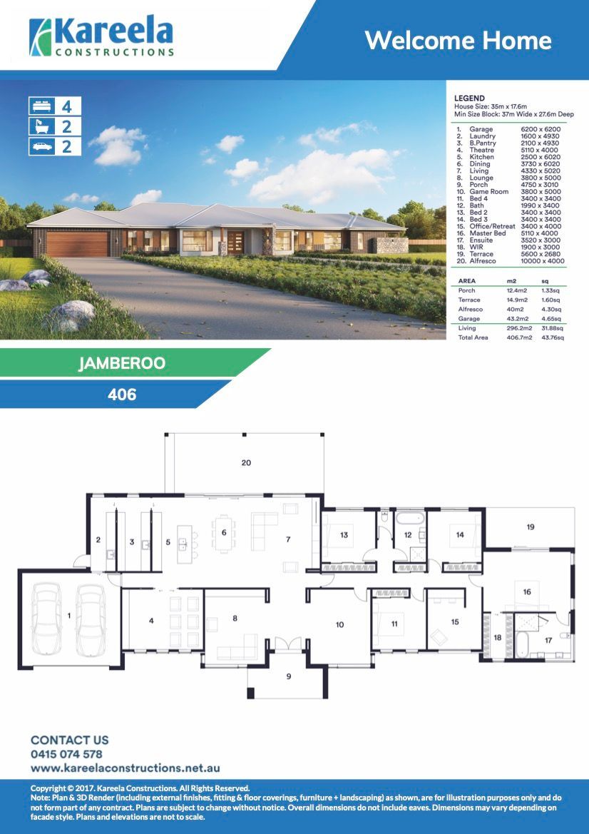A Brochure for a House With a Picture of a House and Huge Backyard — Kareela Constructions In Hillvue, NSW