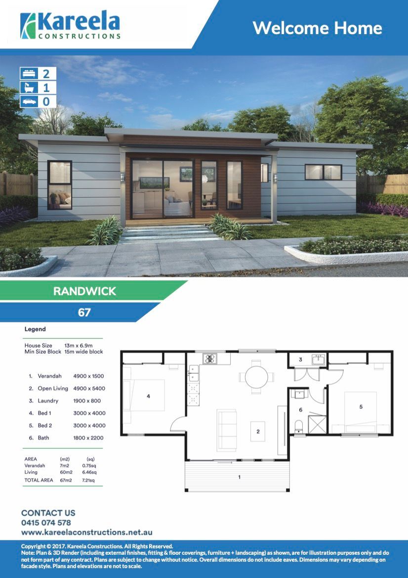 A Brochure for a House With a Floor Plan and a Picture of the House — Kareela Constructions In Hillvue, NSW