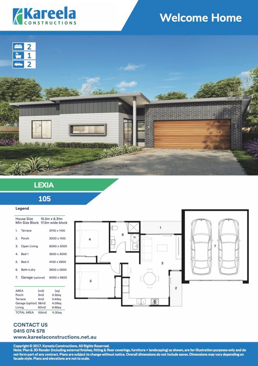 A Brochure for a House With Large Garage — Kareela Constructions In Hillvue, NSW