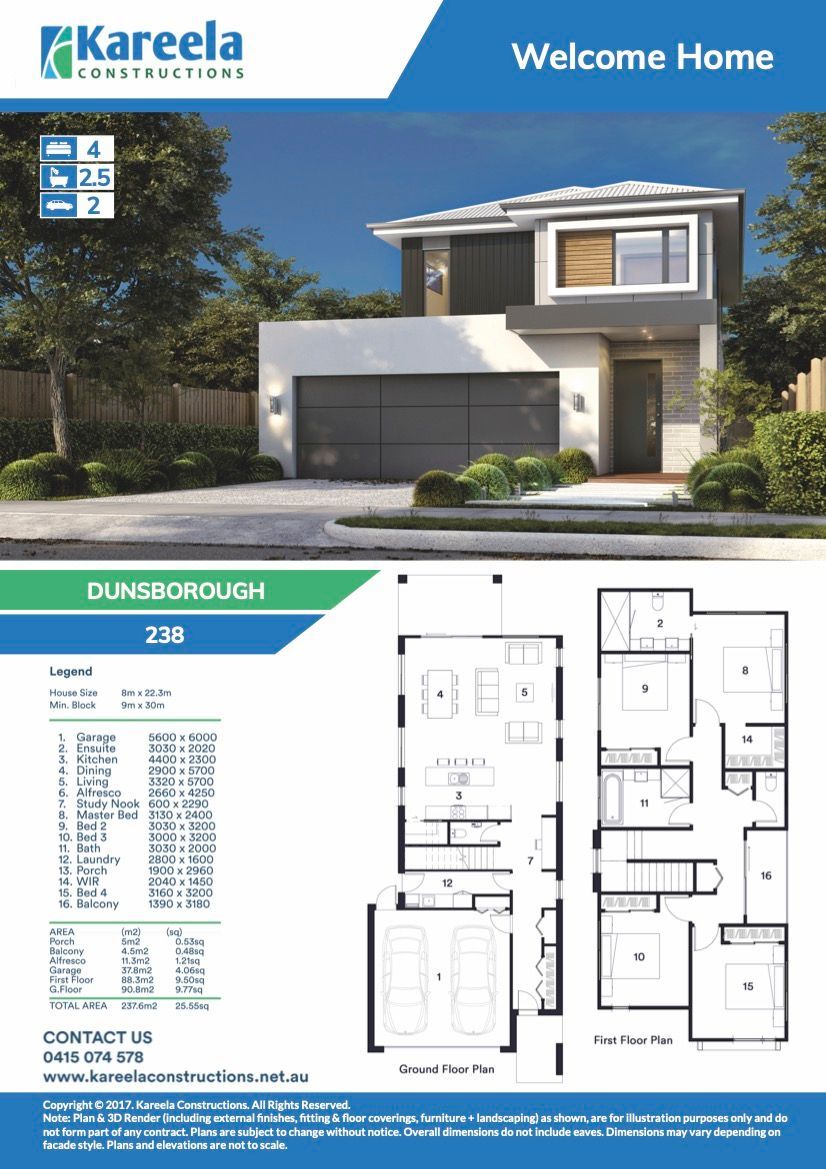 A Brochure for a Two Storey House — Kareela Constructions In Hillvue, NSW