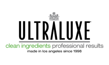 A logo for ultraluxe clean ingredients professional results made in los angeles since 1998