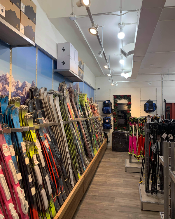 Commercial Electrical Contractor - A store filled with lots of skis and poles