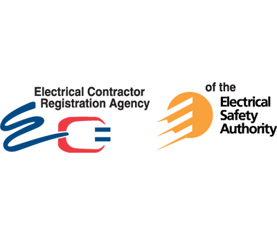 BCM Electrical Contractor - A logo for the electrical contractor registration agency and of the electrical safety authority