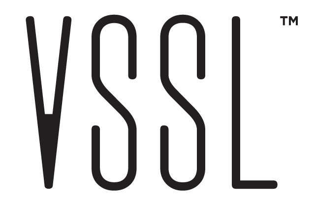 A black and white logo for a company called vssl