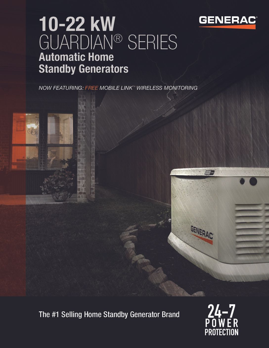 A brochure for generac guardian series automatic home standby generators
