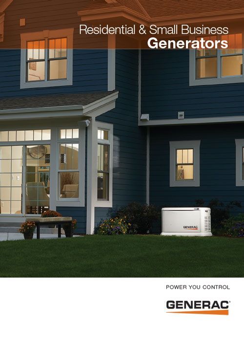 A brochure for residential and small business generators by generac