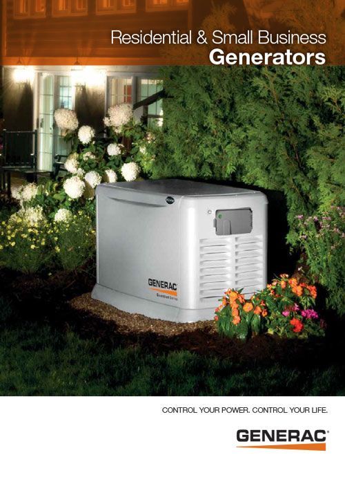 A brochure for residential and small business generators by generac